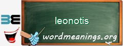WordMeaning blackboard for leonotis